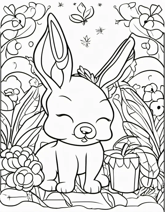 Colorful Sunset Mountain Peaks for Kids Coloring Page