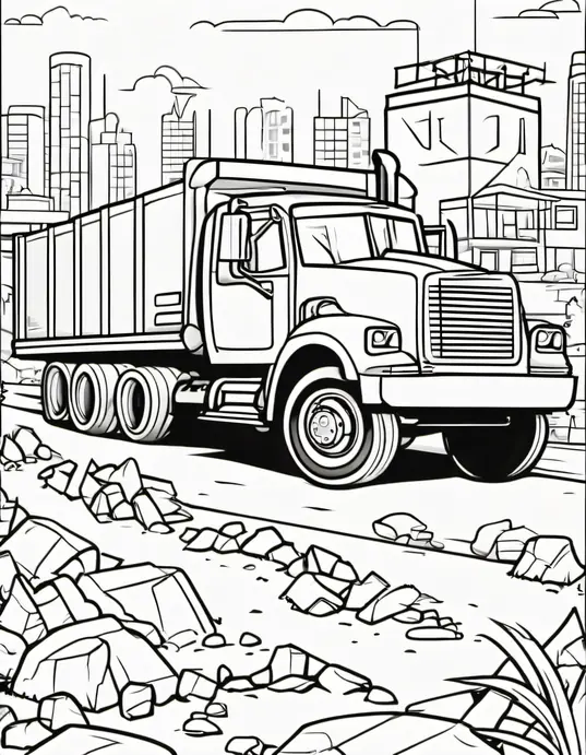 Colorful Construction Site Truck Adventure
