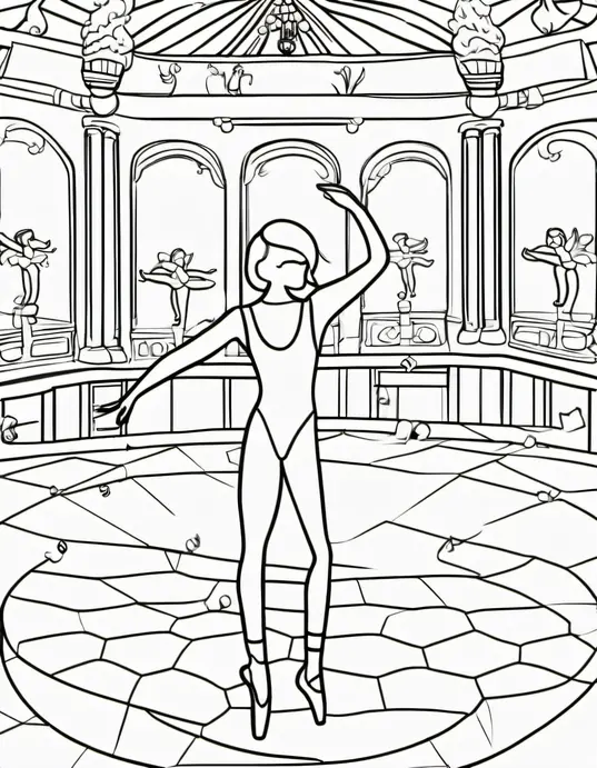Colorful Ballet Dancers Party Scene