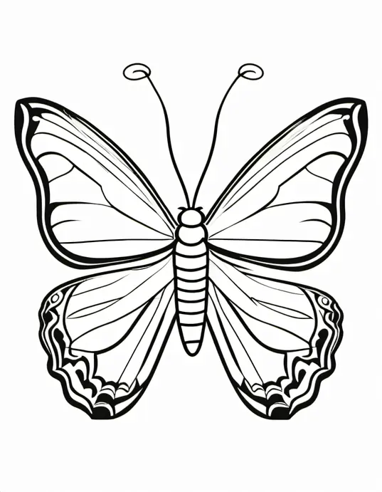 Cute Valentine's Day Butterfly Coloring Page