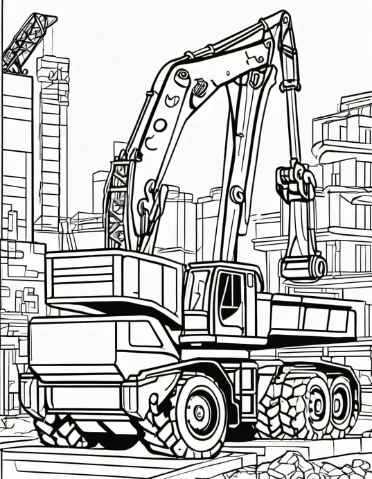 Exciting Crane Coloring Page for Kids