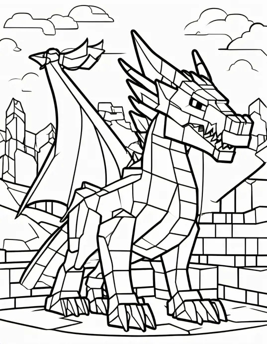 Minecraft Adventure: Coloring Dragons and Redstone Creations