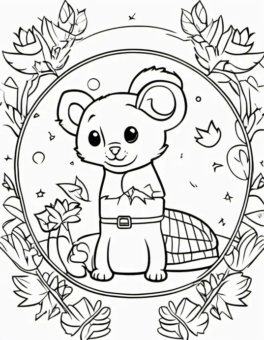 Sunny Rainbow Cloud Coloring Page