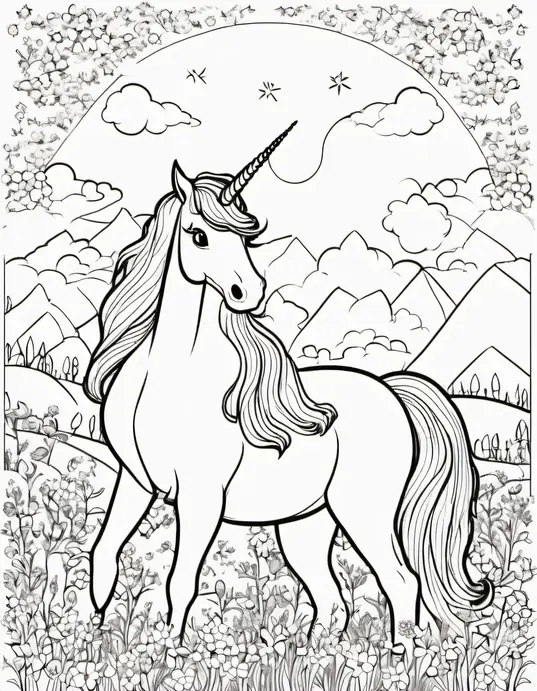 Color Happiness: Unicorn Meadow Sunset