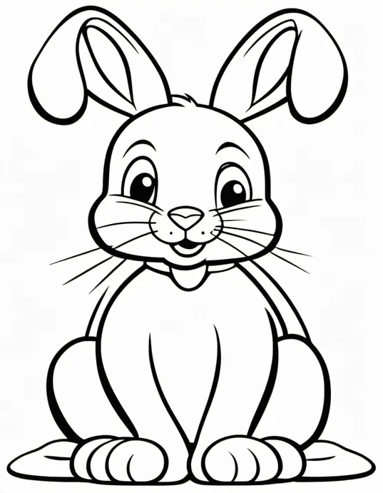 Easter Bunny Coloring Page Delight