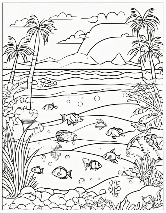 Sunny Seaside Coloring Adventure
