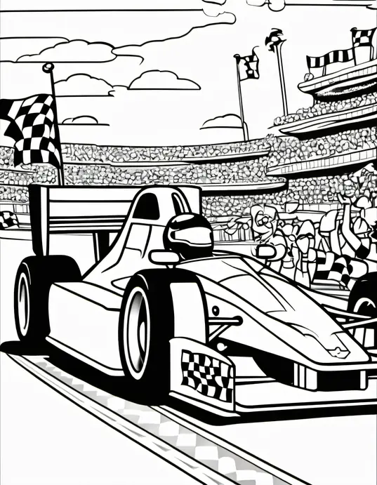 Color Tracks: Racecar Coloring Adventure