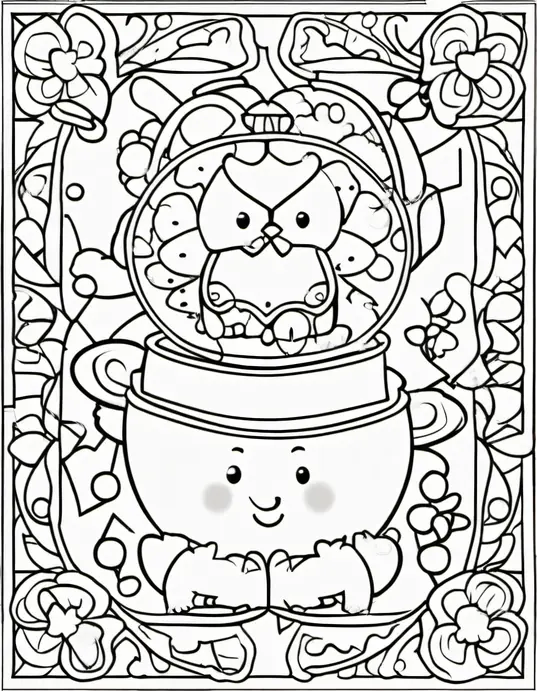 Spooky Forest Creature Coloring Page