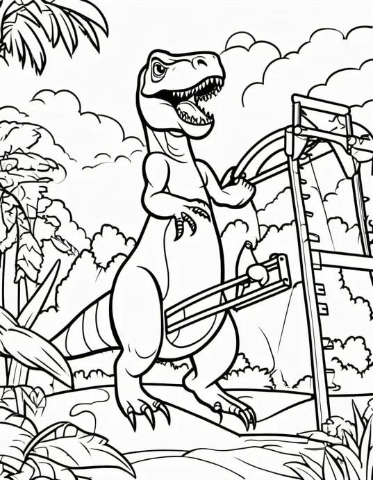 T-Rex Coloring Jungle Playground Adventure