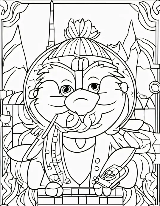Butterfly Garden Coloring Scene