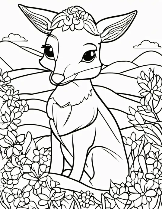 Color and Play: Enchanting Fox Forest Scene