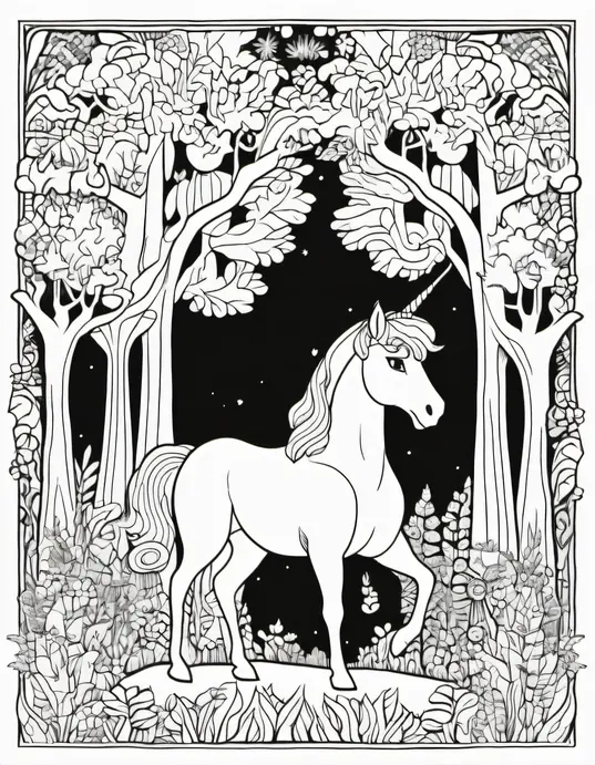 Enchanted Forest Creature Color-in Fun