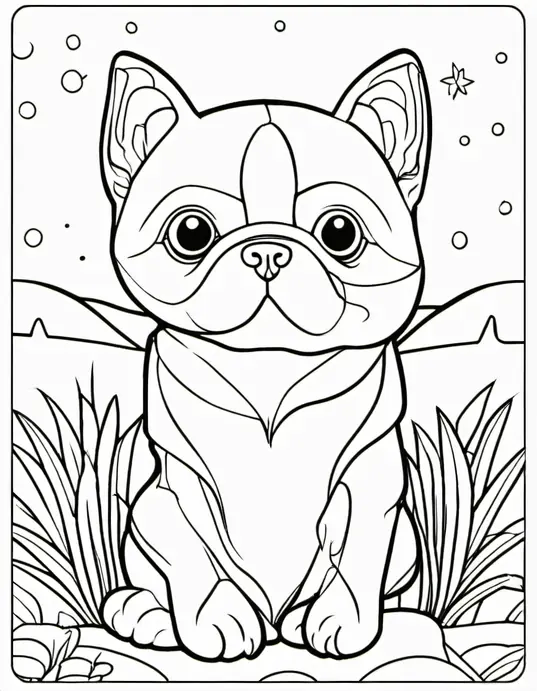 Coloring Rainbow Unicorn Garden Scene