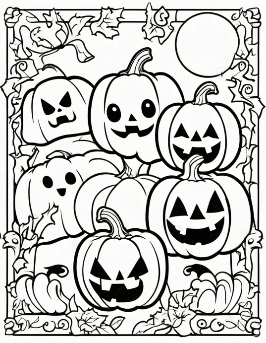 Spooktacular Ghost Coloring Scene for Kids