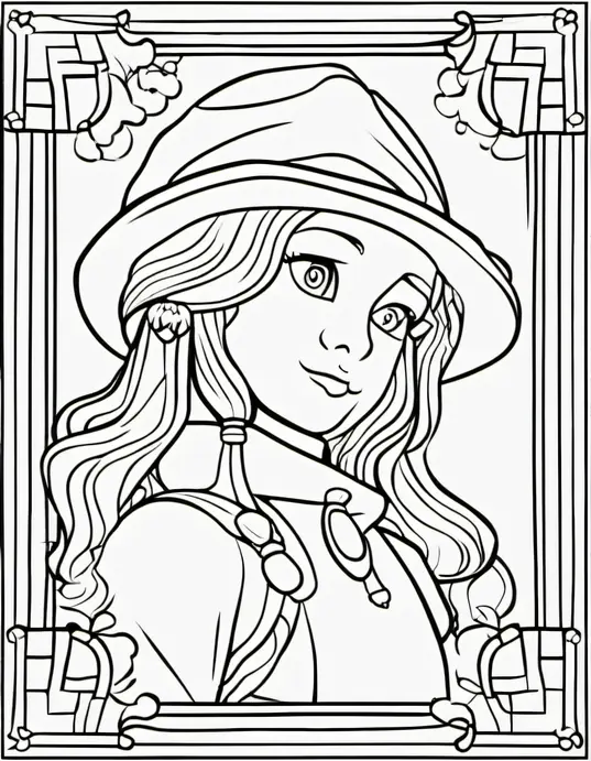 Snowflake Forest Coloring Page Winter Wonderland
