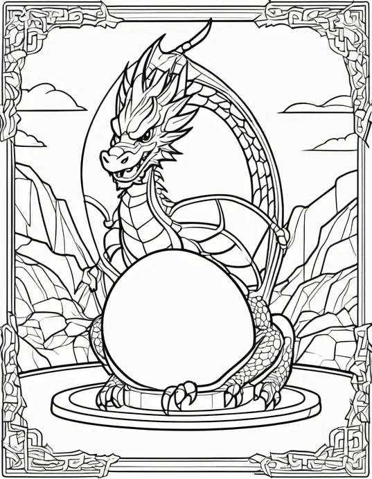 Anime-Style Dragon Egg Hatchery Coloring Scene