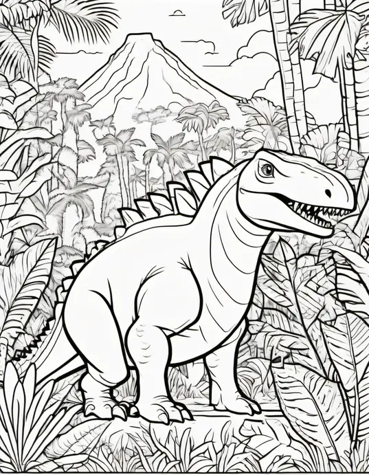 Colour Jurassic Forest: Dinosaur Rainforest Adventure
