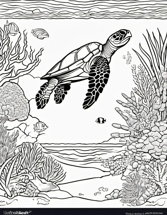 Sea Turtle Coloring Adventure