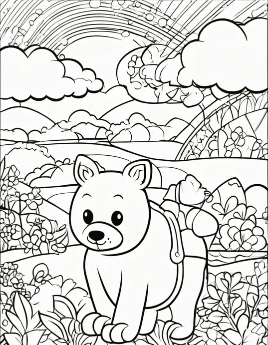 Color Frosty Ice Cream Unicorn Scene