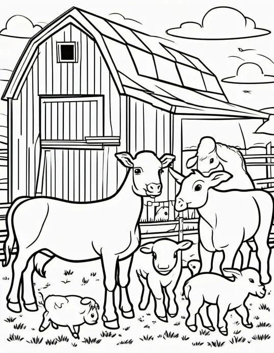 Color Farm Animals: Sunset Barn Playtime