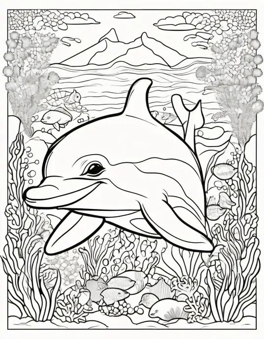 Colorful Coral Reef Dolphin Playground