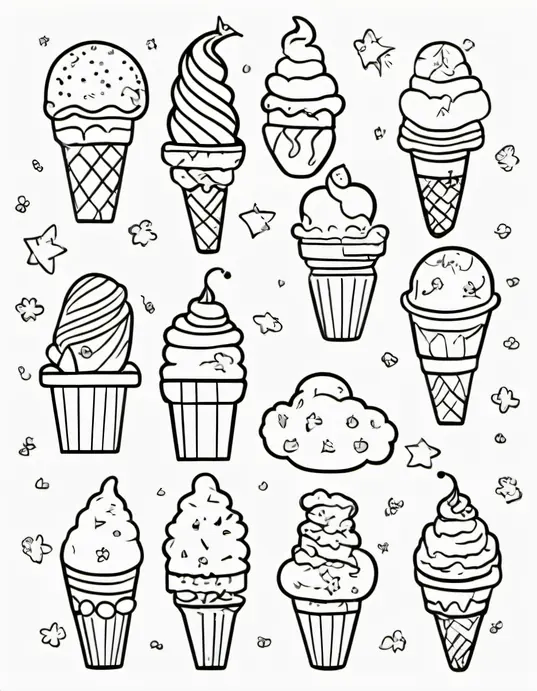 Coloring Summer's Sweet Ice Cream Parade