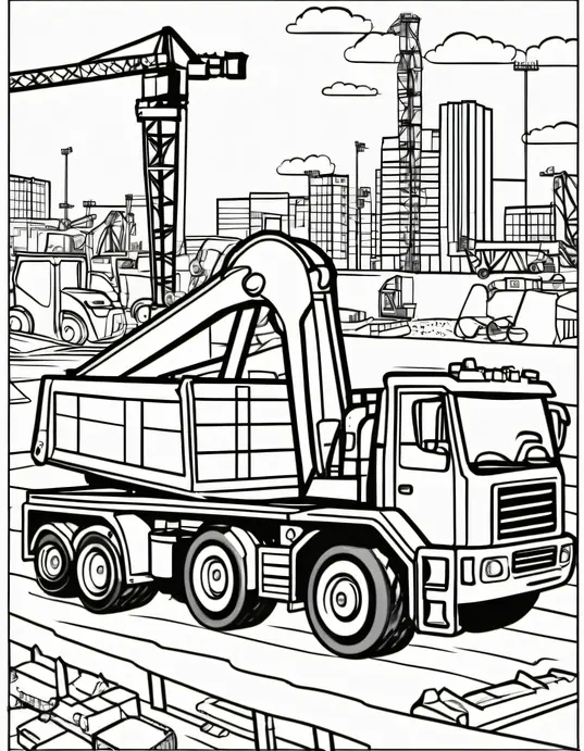 Exciting Crane Coloring Scene for Kids