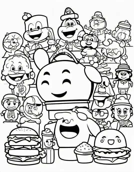 Color and Discover McDonaldland's Happy Meal Toys