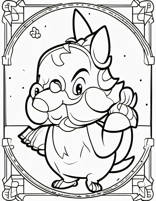 Sunny Beach Coloring Page for Kids
