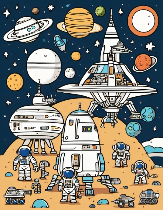 Moonbase Coloring Adventure