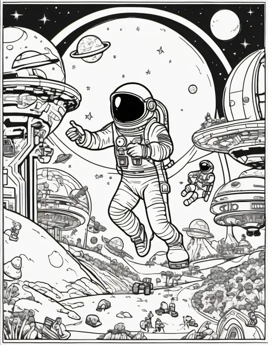 Color Space Adventure: Alien Planet Astronaut Playground