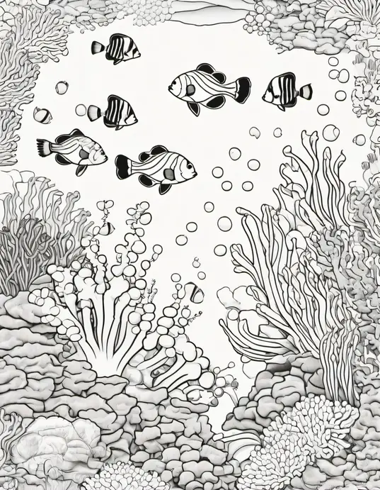 Underwater Clownfish Coloring Adventure