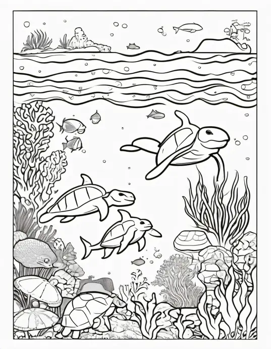 Explore Ocean Friends Coloring Page