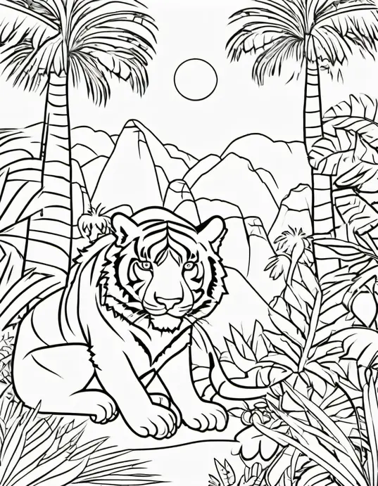 Tiger Jungle Coloring Adventure
