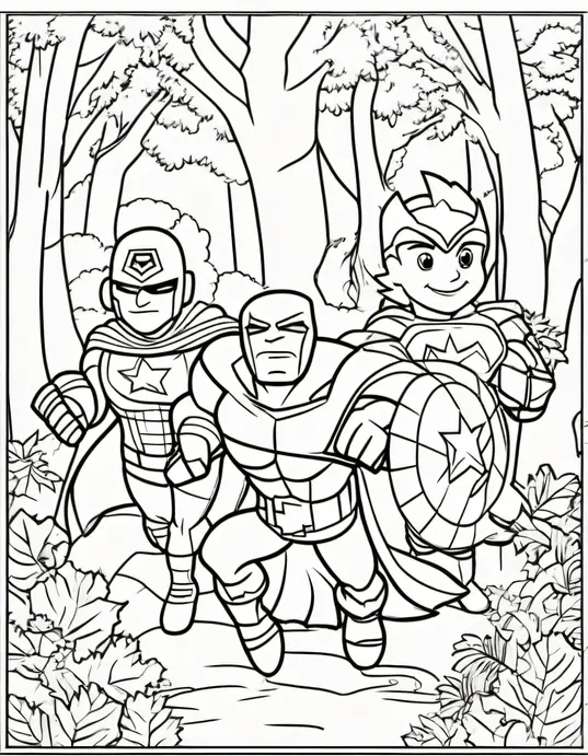 Color Superhero Forest Friends Under the Sunshine