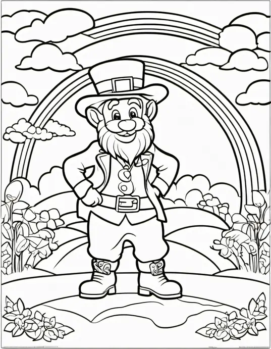 Leprechaun Rainbow Coloring Adventure