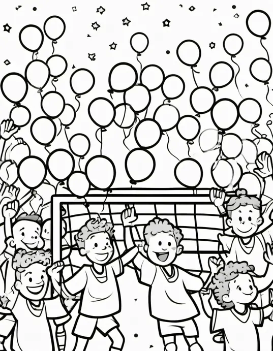 Color & Play Soccer Goal Scoring Celebration