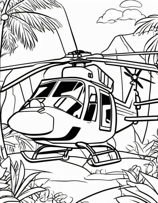 Color and Fly: Jungle Helicopter Rescue Adventure