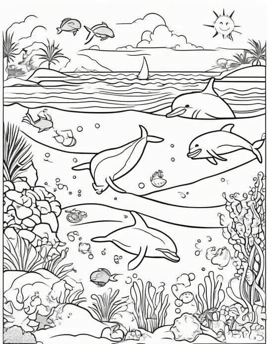 Sunny Seaside Coloring Adventure