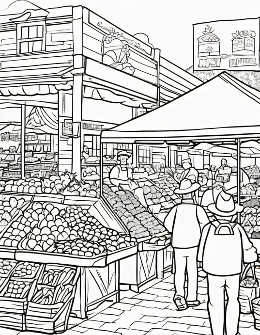 Colorful Farmers Market Veggie Patch Delight