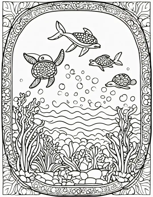 Colorful Ocean Mandala for Kids to Create