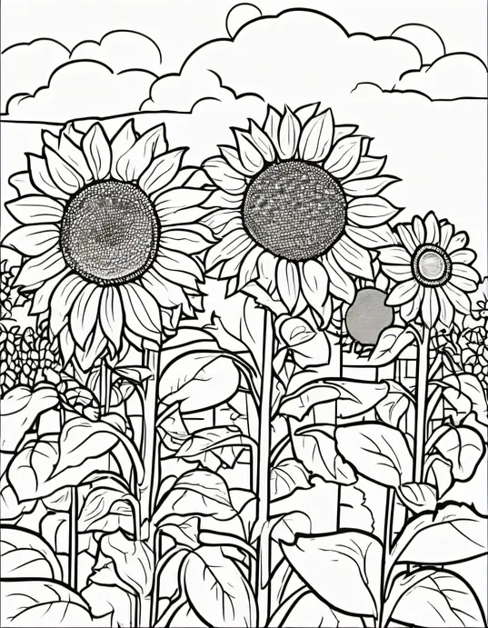 Color and Grow Sunflower Garden