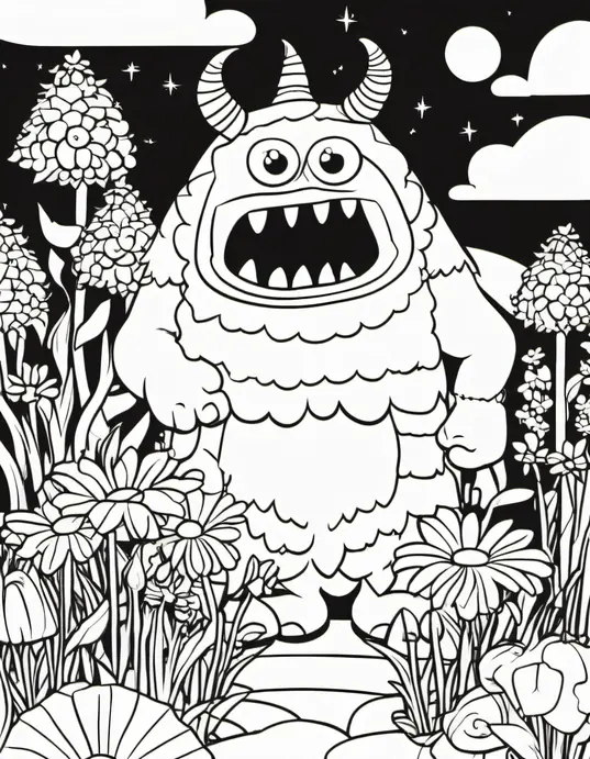 Color Monster Garden Under the Moonlight