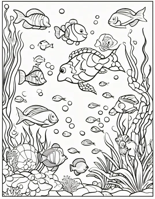 Pixel Art Coloring: Underwater Sea Creatures Adventure