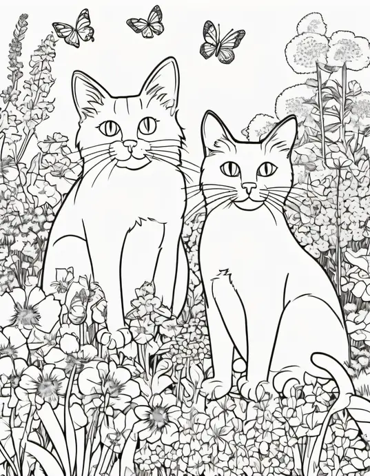 Color Cute Cat Garden Adventure
