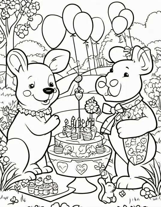 Sweet Hearts Coloring: Valentine's Day Garden Party