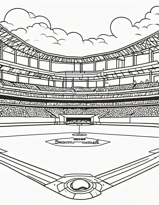 Coloring Baseball Players on a Sunny Field