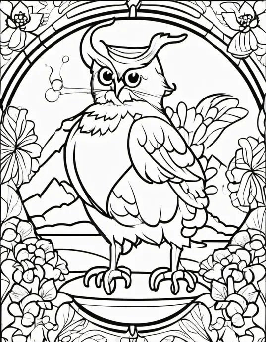 Vibrant Motorcycle Rainbow Coloring Page