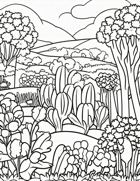 Colorful Carrot Garden for Kids to Draw!