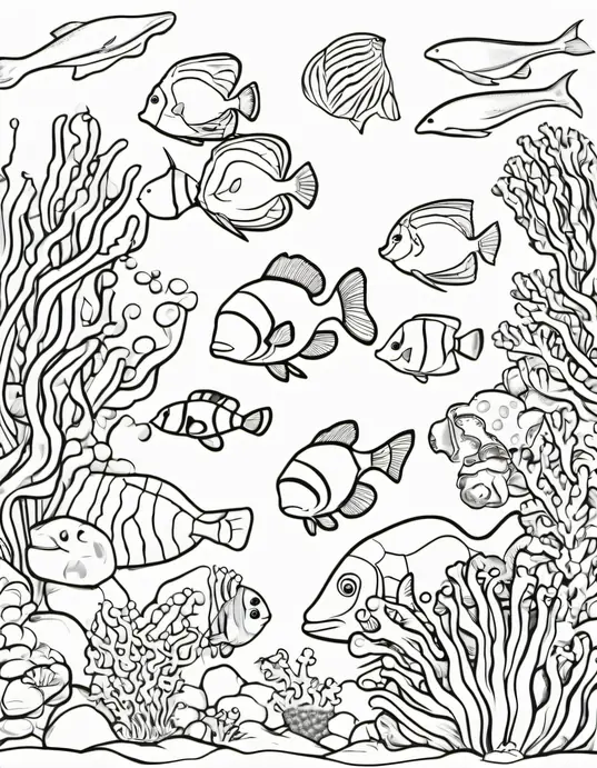 Explore Underwater Friends: Coloring Coral Reef Creatures